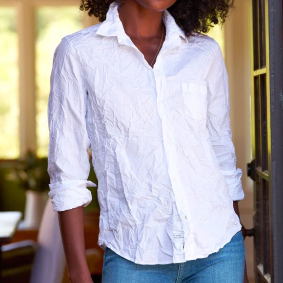 Frank & Eileen Barry crinkle in light blue (XL FITS LIKE A L) NWOT - Picture 2 of 5